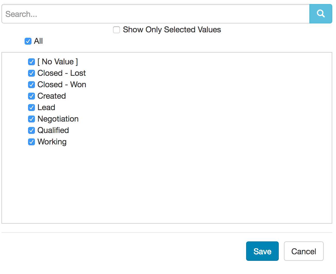 Multi Value Filter