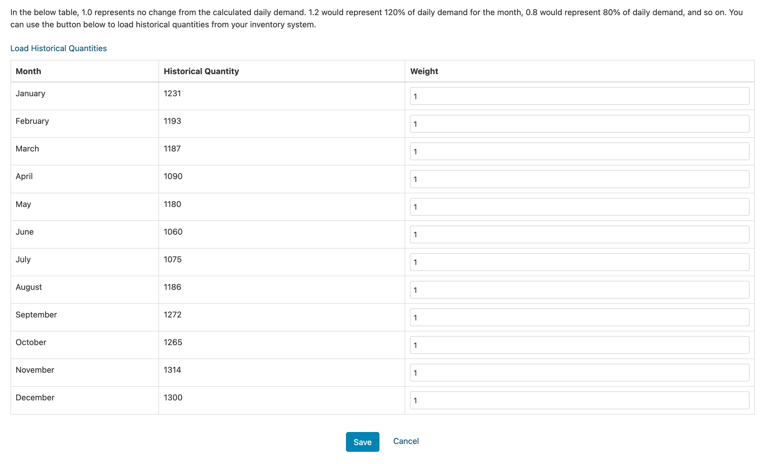 Configuring Seasonality